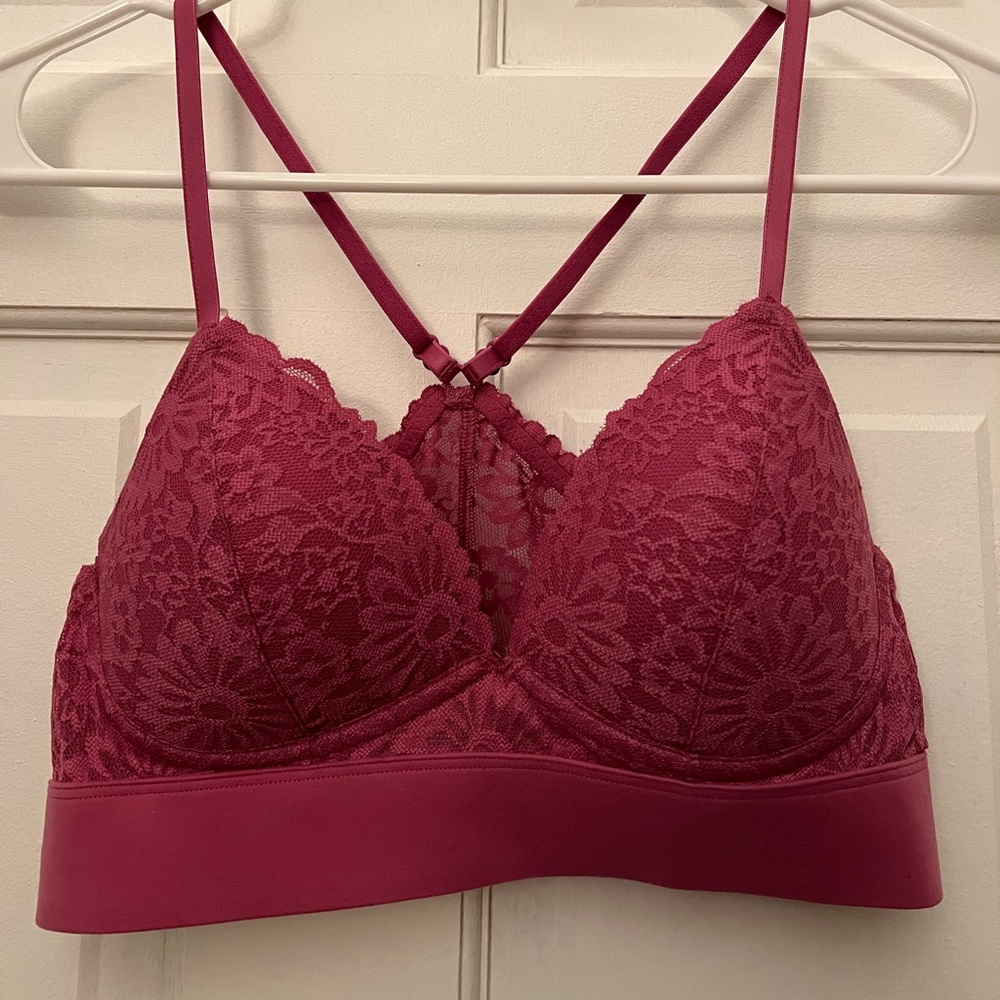 PINK lightly lined bralette